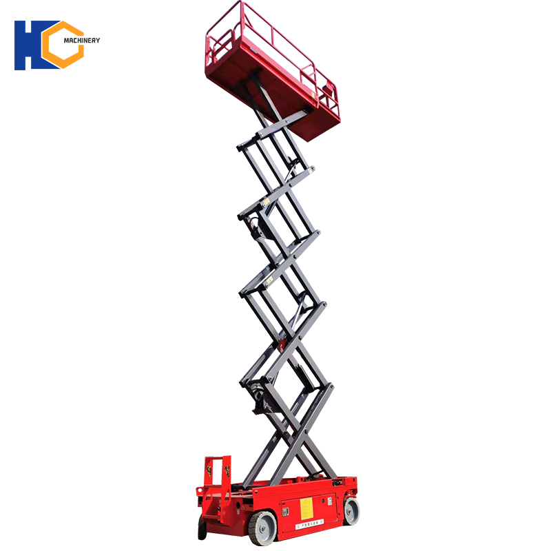 12m self-propelled scissor lift platform for aerial work